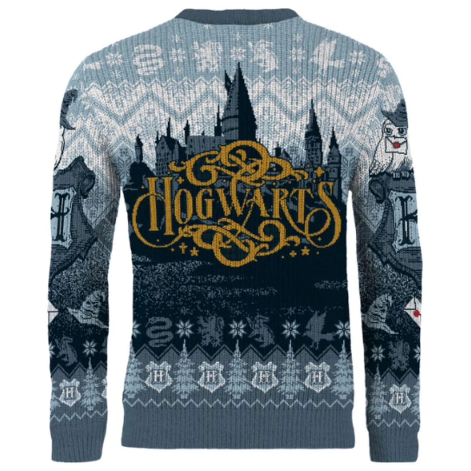 Harry Potter Hogwarts vianočný sveter produktová fotografia