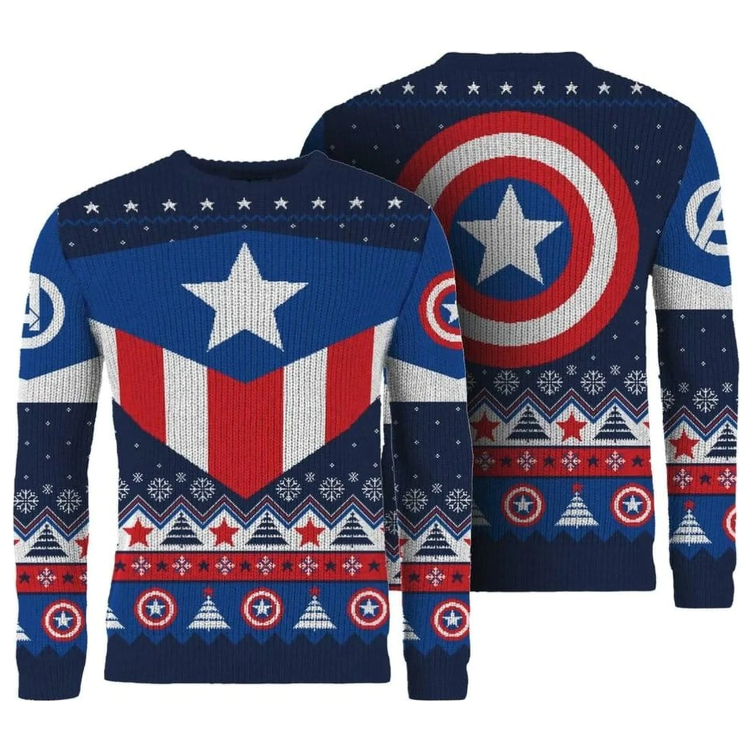 Captain America vianočný sveter produktová fotografia