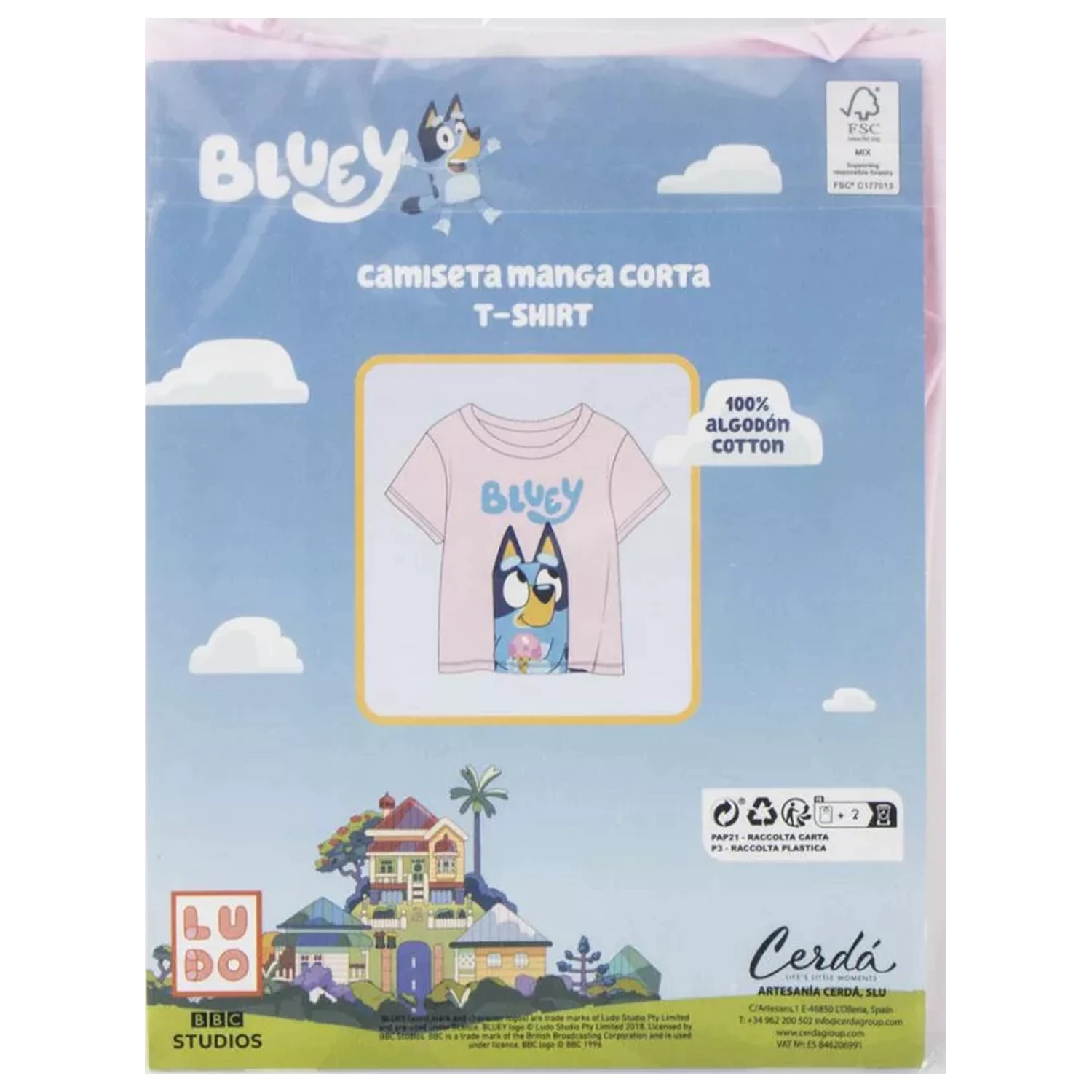 Bluey Ice Cream detské tričko s krátkym rukávom, top produktová fotografia