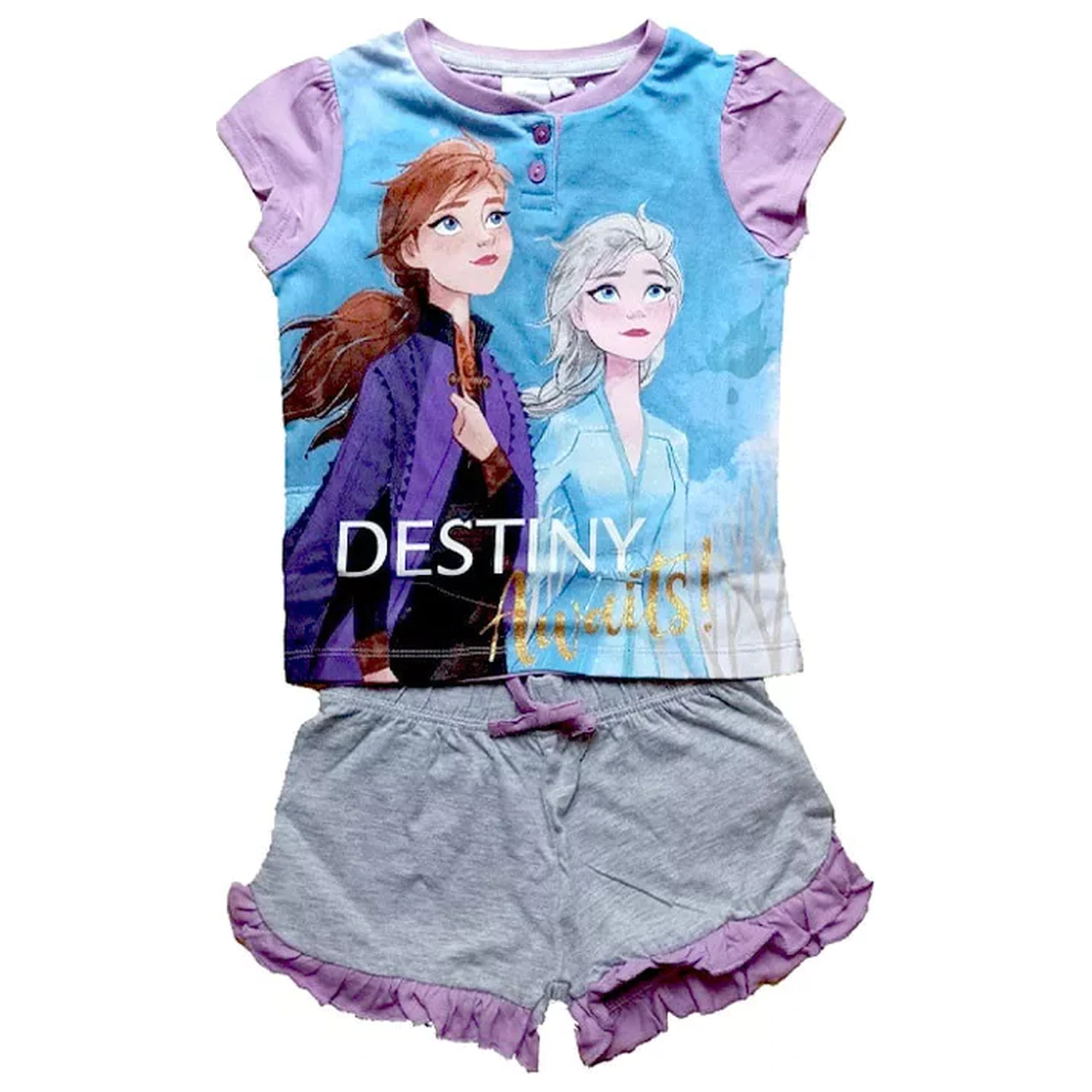 Disney Frozen Destiny detské krátke pyžamá v darčekovej škatuľke produktová fotografia
