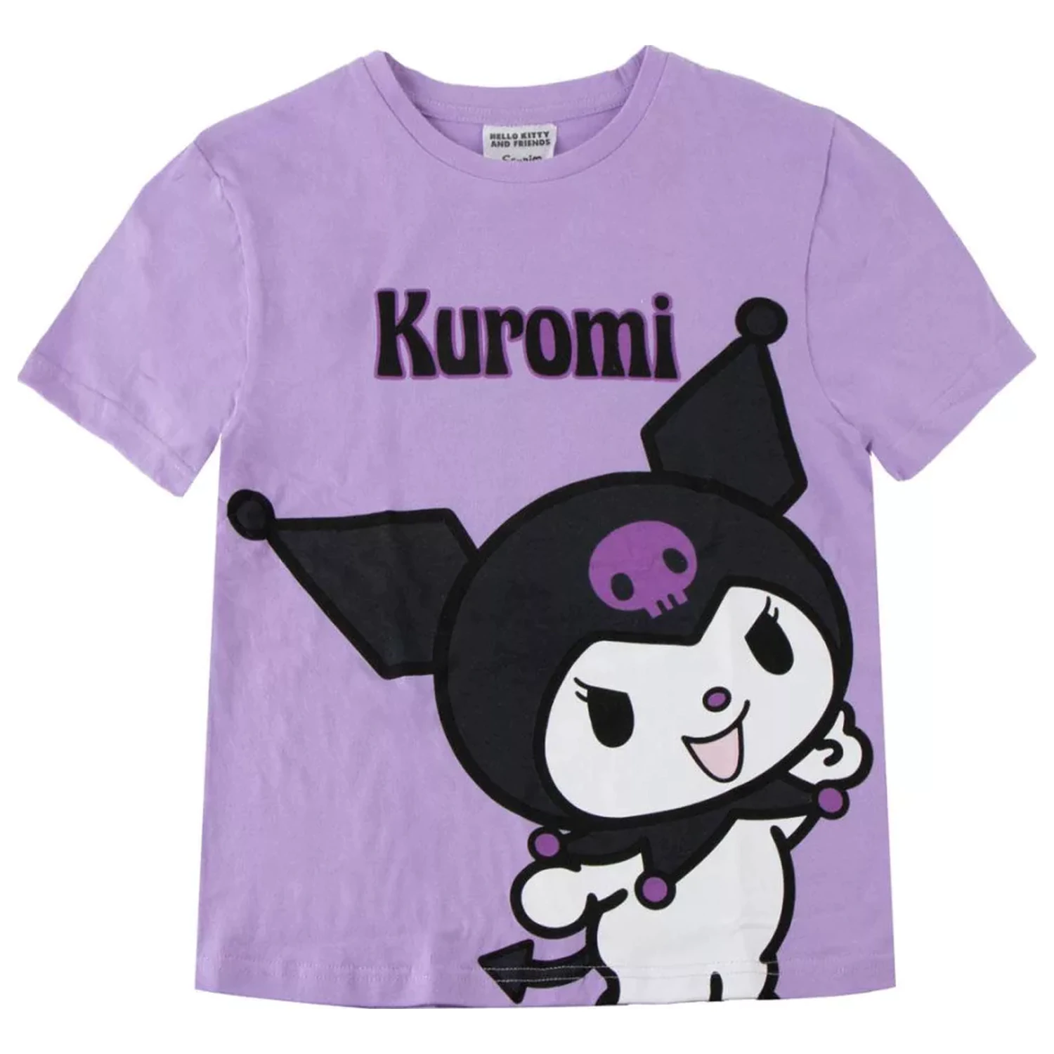 Hello Kitty Kuromi Purple detské tričko s krátkym rukávom, top produktová fotografia