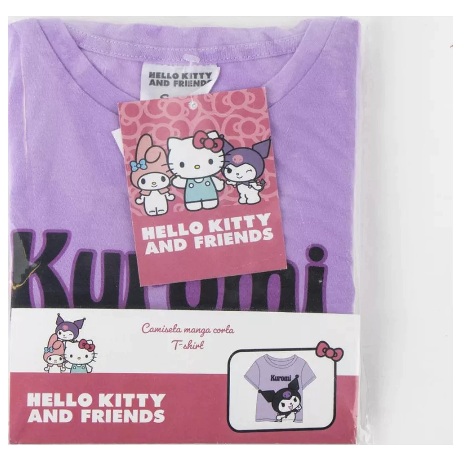 Hello Kitty Kuromi Purple detské tričko s krátkym rukávom, top produktová fotografia