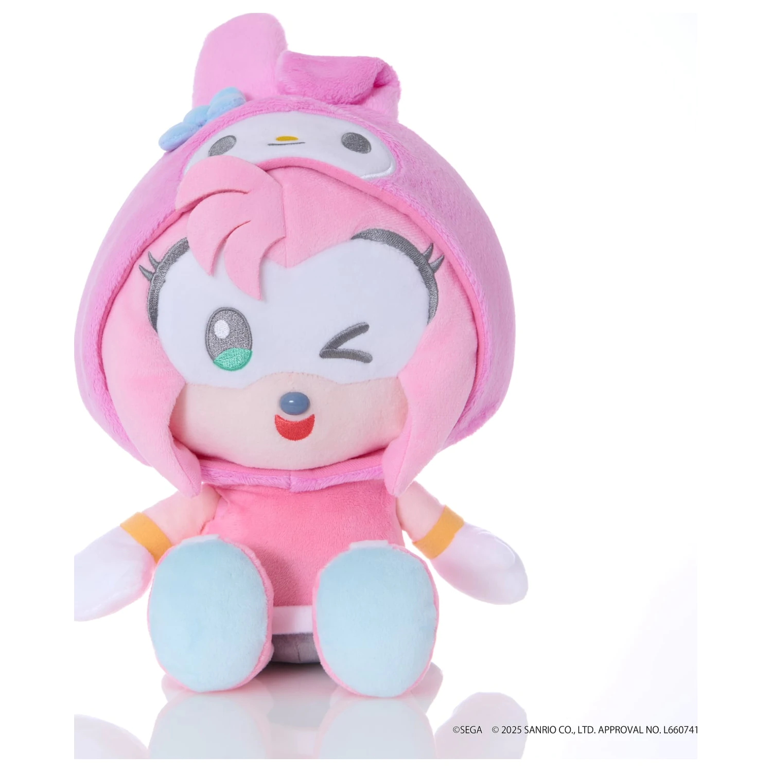 Sonic & Friends x Sanrio Amy x My Melody plyšová hračka 24 cm produktová fotografia