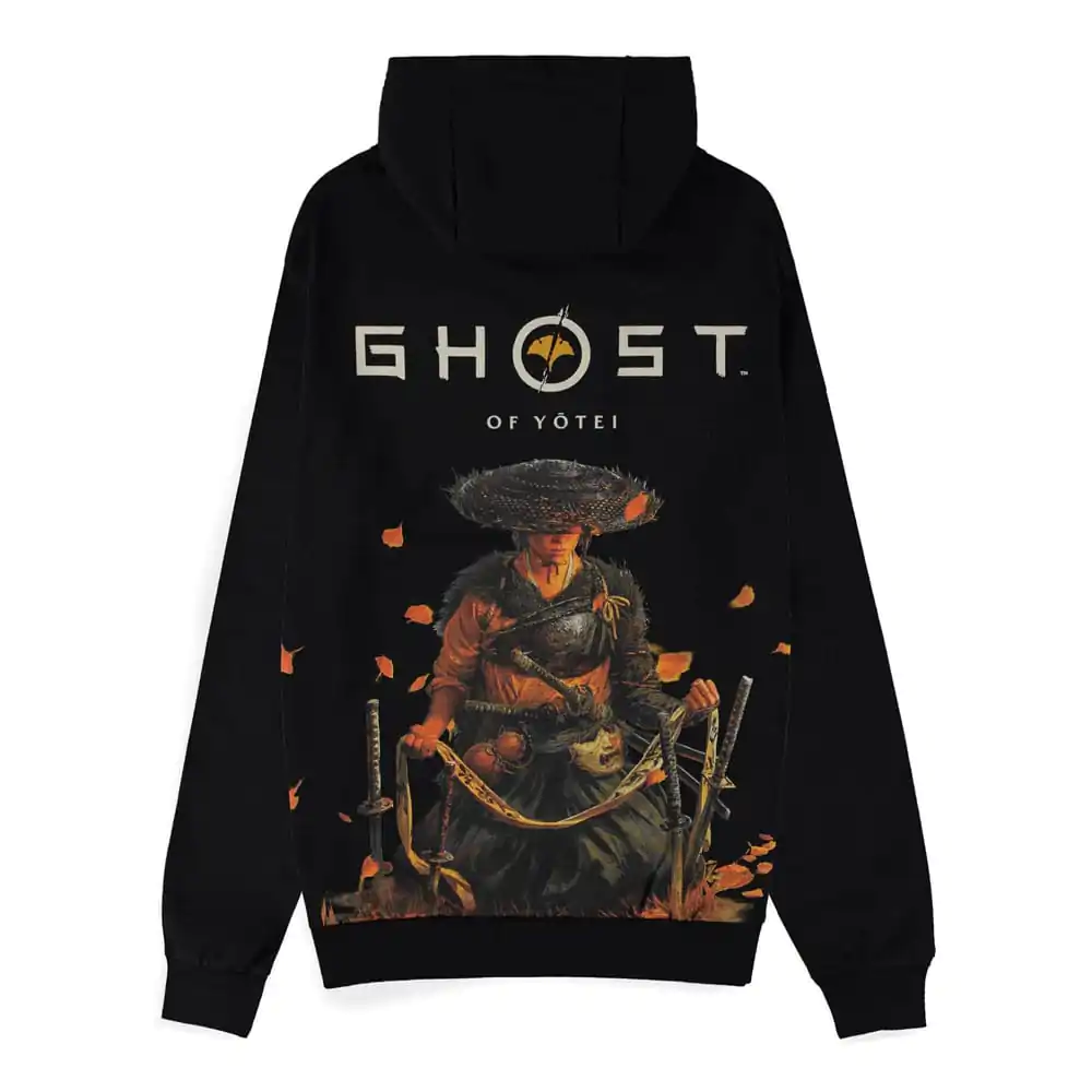 Ghost of Yotei mikina s kapucňou na zips produktová fotografia