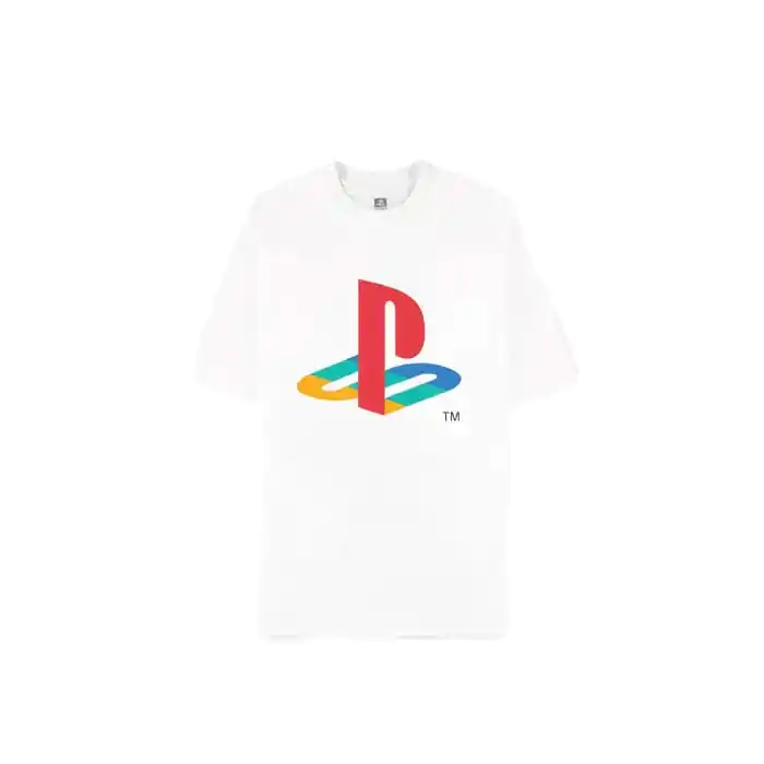 PlayStation Tričko Logo White Loose Fit produktová fotografia