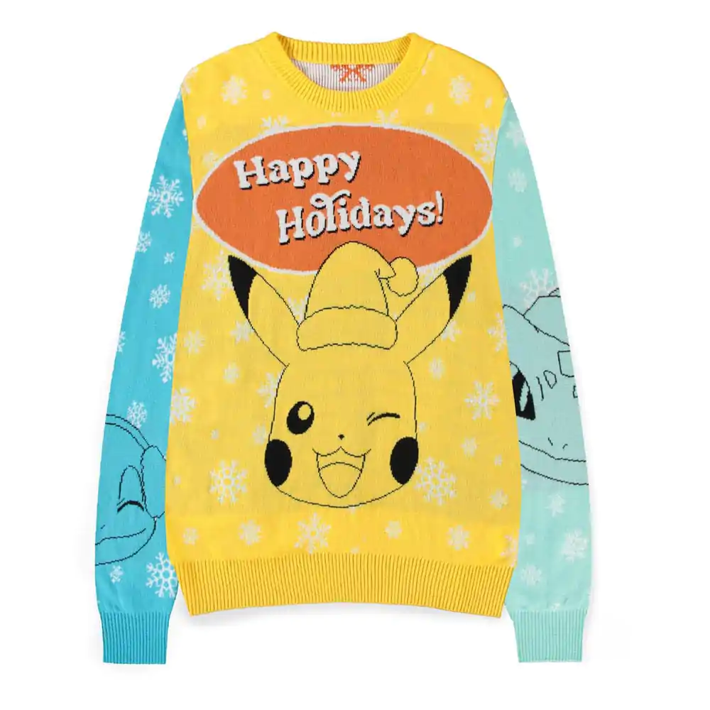Pokémon sveter Christmas Jumper Pikachu, Bulbasaur, Squirtle & Charmender produktová fotografia