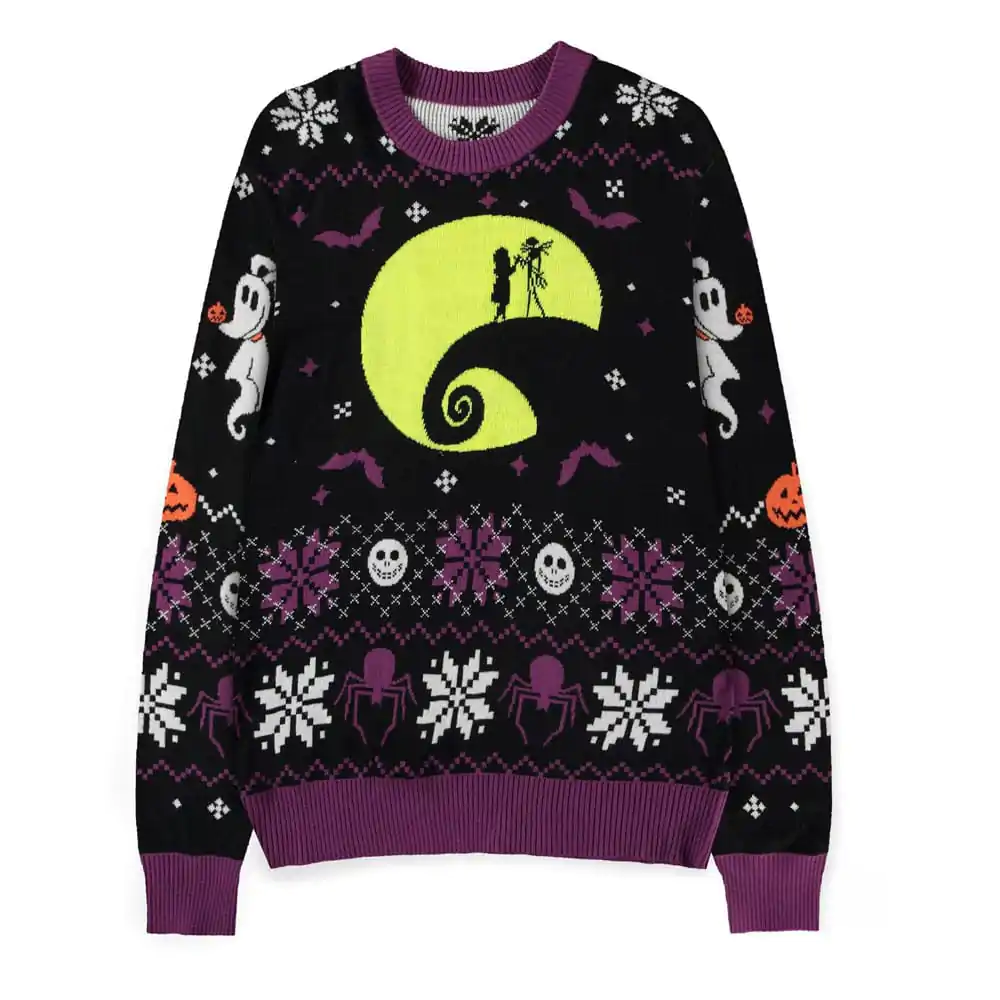 Nightmare Before Christmas sveter Vianočný pulóver Glow in the Dark produktová fotografia