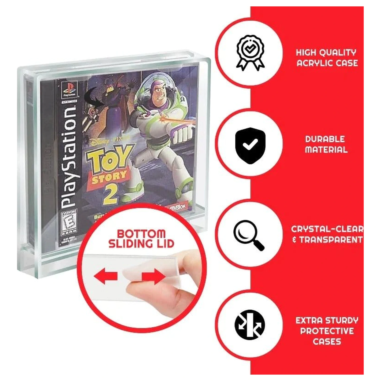 Akrylové puzdro 2-balenie pre PlayStation 1 produktová fotografia