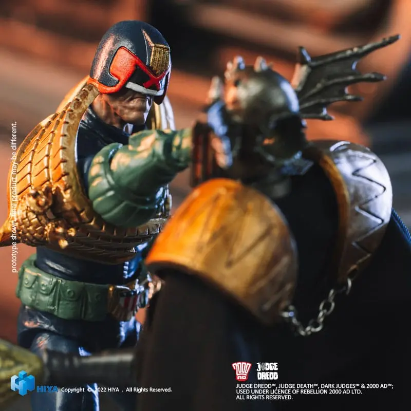 2000 AD Exquisite Mini Action Figurka 1/18 Judge Dredd Gaze Into The Fist of Dredd 10 cm termékfotó