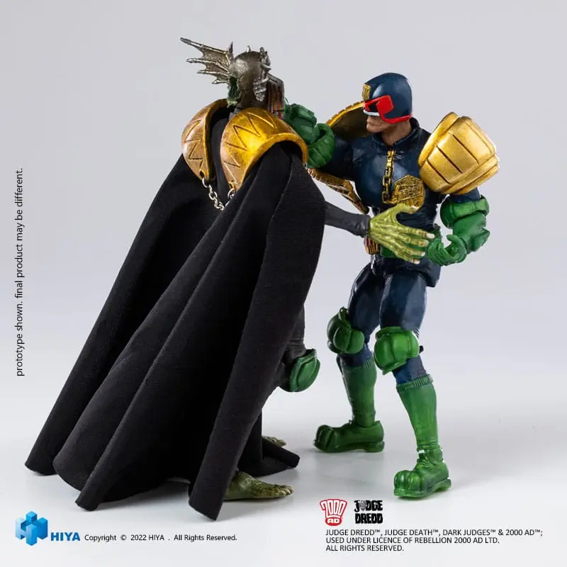 2000 AD Exquisite Mini Action Figurka 1/18 Judge Dredd Gaze Into The Fist of Dredd 10 cm termékfotó