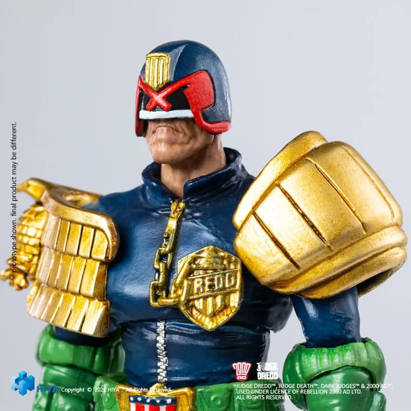 2000 AD Exquisite Mini Action Figurka 1/18 Judge Dredd Gaze Into The Fist of Dredd 10 cm termékfotó