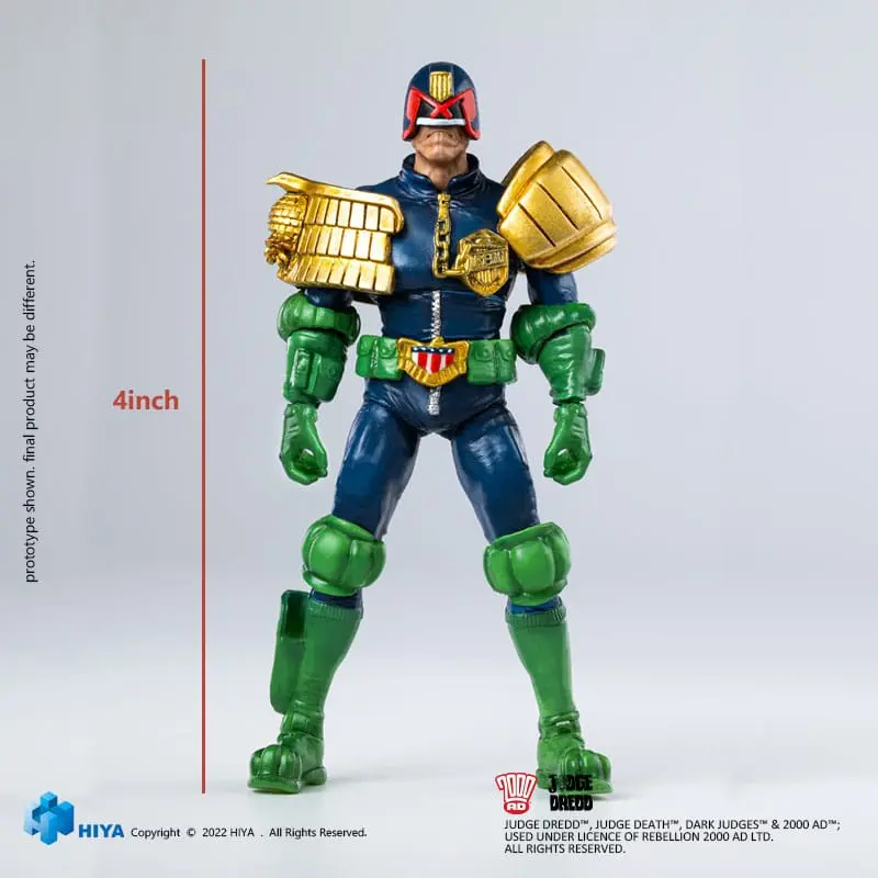 2000 AD Exquisite Mini Action Figurka 1/18 Judge Dredd Gaze Into The Fist of Dredd 10 cm termékfotó