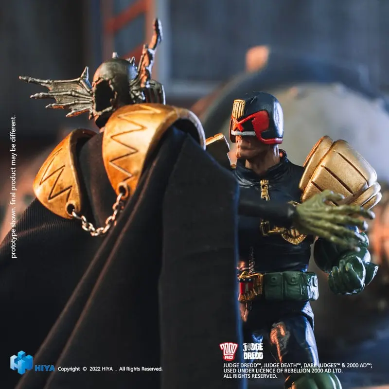 2000 AD Exquisite Mini Action Figurka 1/18 Judge Dredd Gaze Into The Fist of Dredd 10 cm termékfotó