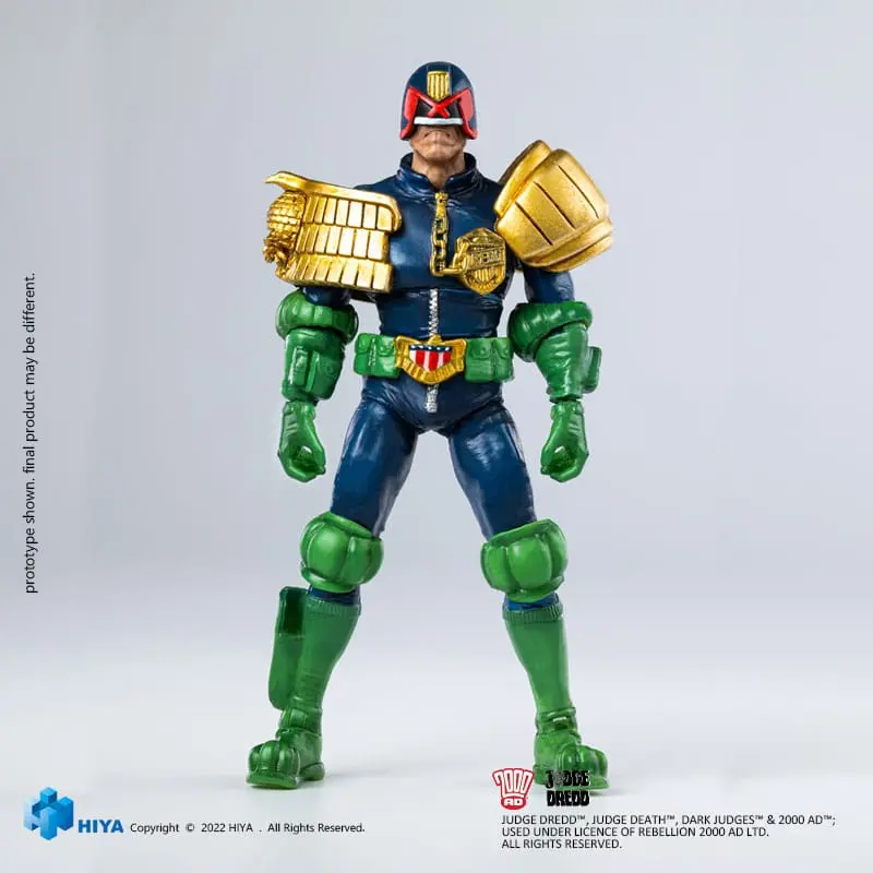 2000 AD Exquisite Mini Action Figurka 1/18 Judge Dredd Gaze Into The Fist of Dredd 10 cm termékfotó