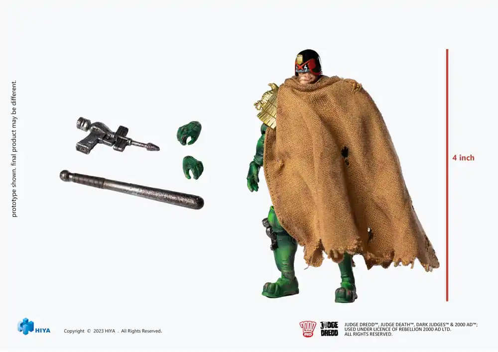 2000 AD Exquisite Mini akčná figúrka 1/18 Judge Dredd Cursed Earth Judge Dredd 10 cm produktová fotografia