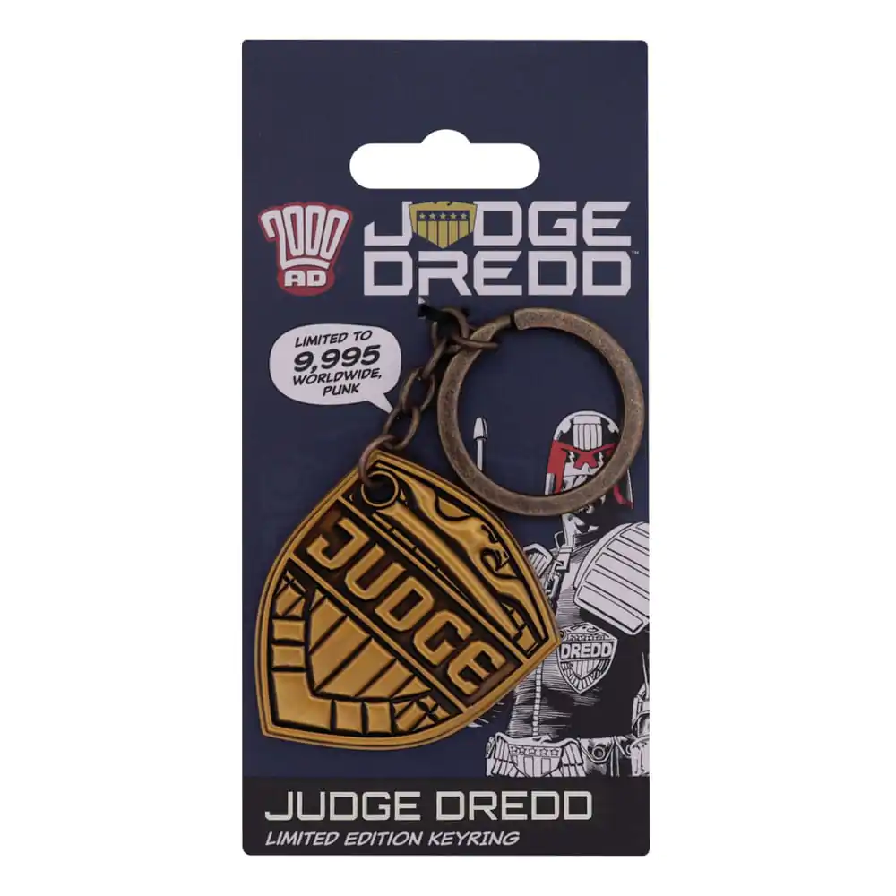 2000 AD Prívesok na kľúče Judge Dredd Odznak Limitovaná edícia produktová fotografia