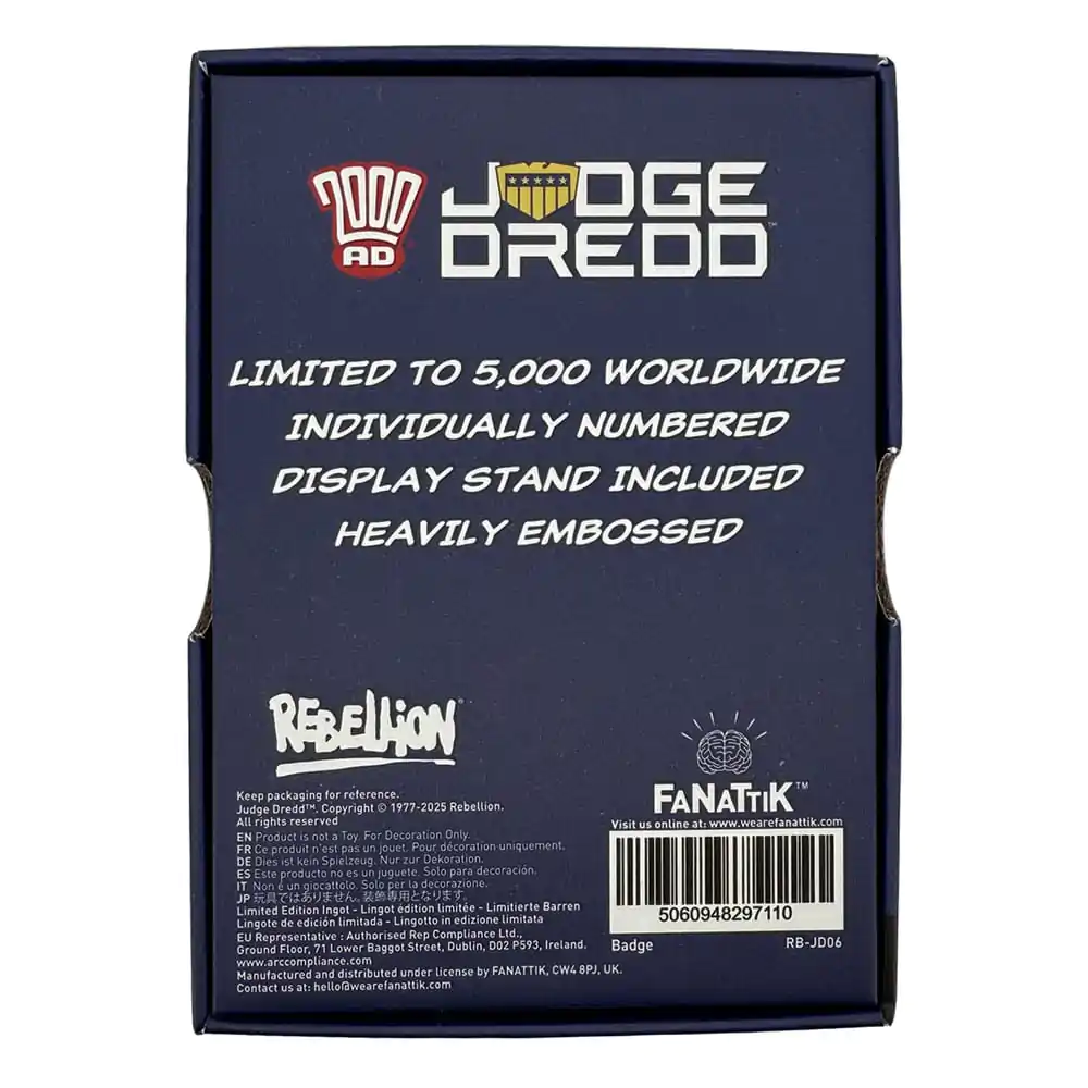 2000 AD Replika odznak Judge Dredd Limited Edition produktová fotografia