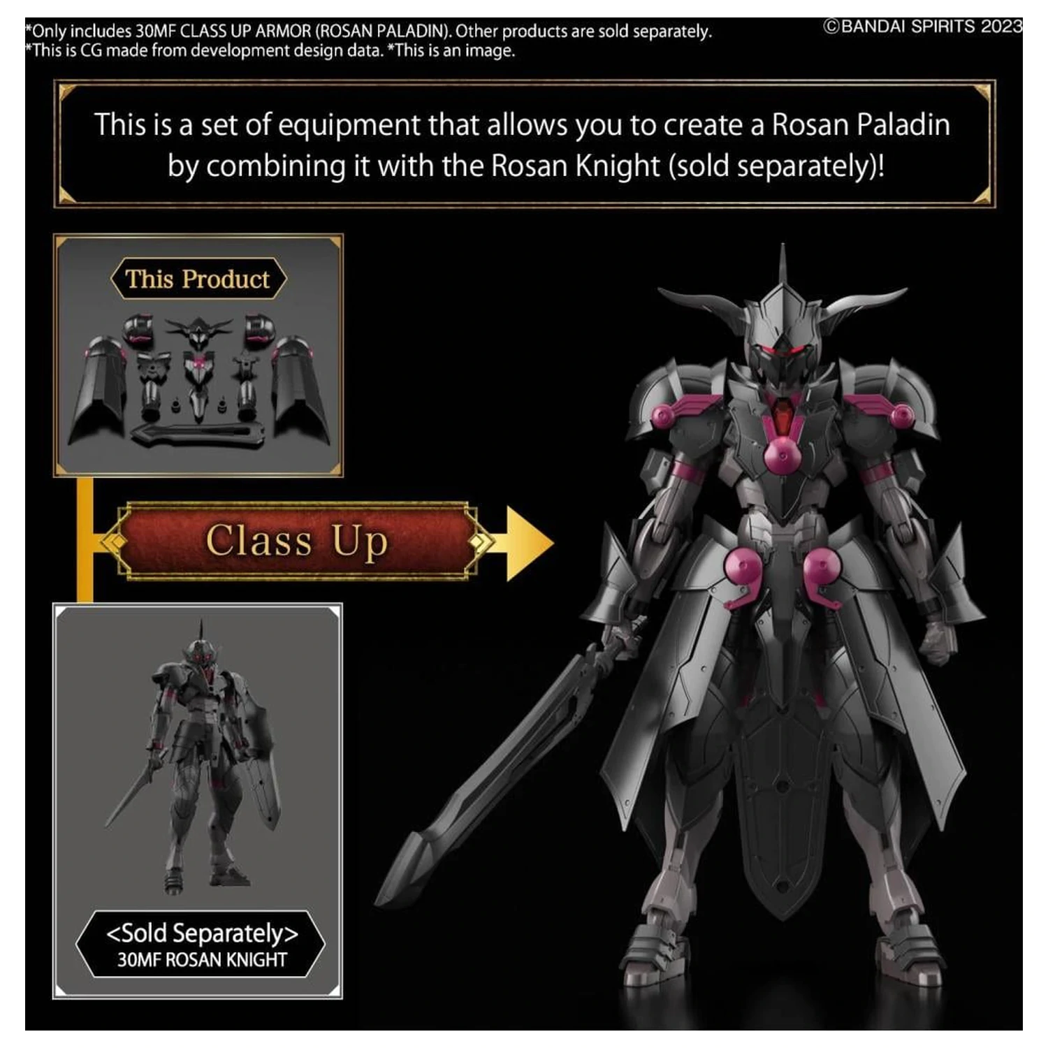 30MF Class Up Armor (Rosan Paladin) Modelárska stavebnica produktová fotografia