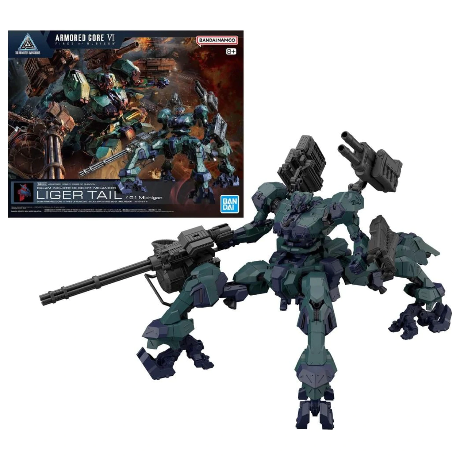 30MM Armored Core VI BD-011 Melander Liger Tail model súprava produktová fotografia