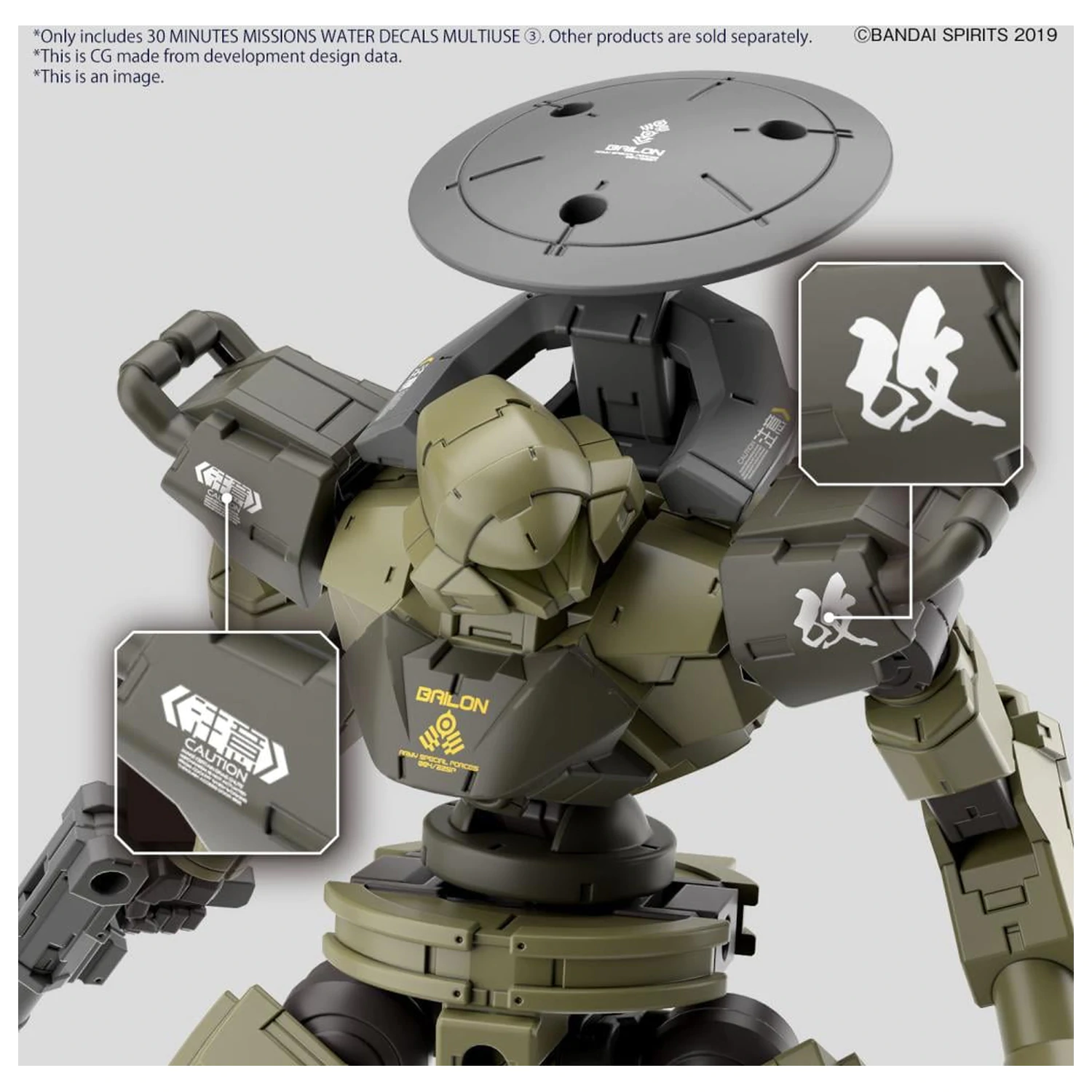 30MM obtlačky na vodu viacúčelové 3 Model Kit produktová fotografia