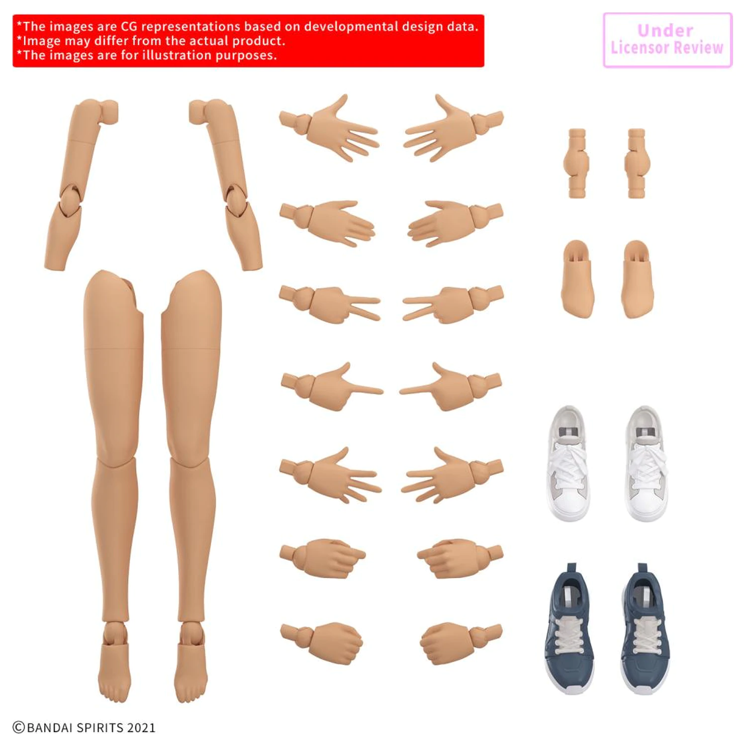 30MS Option Body Parts diely na ruky a diely na nohy S (Color C) Model Kit príslušenstvo balenie produktová fotografia