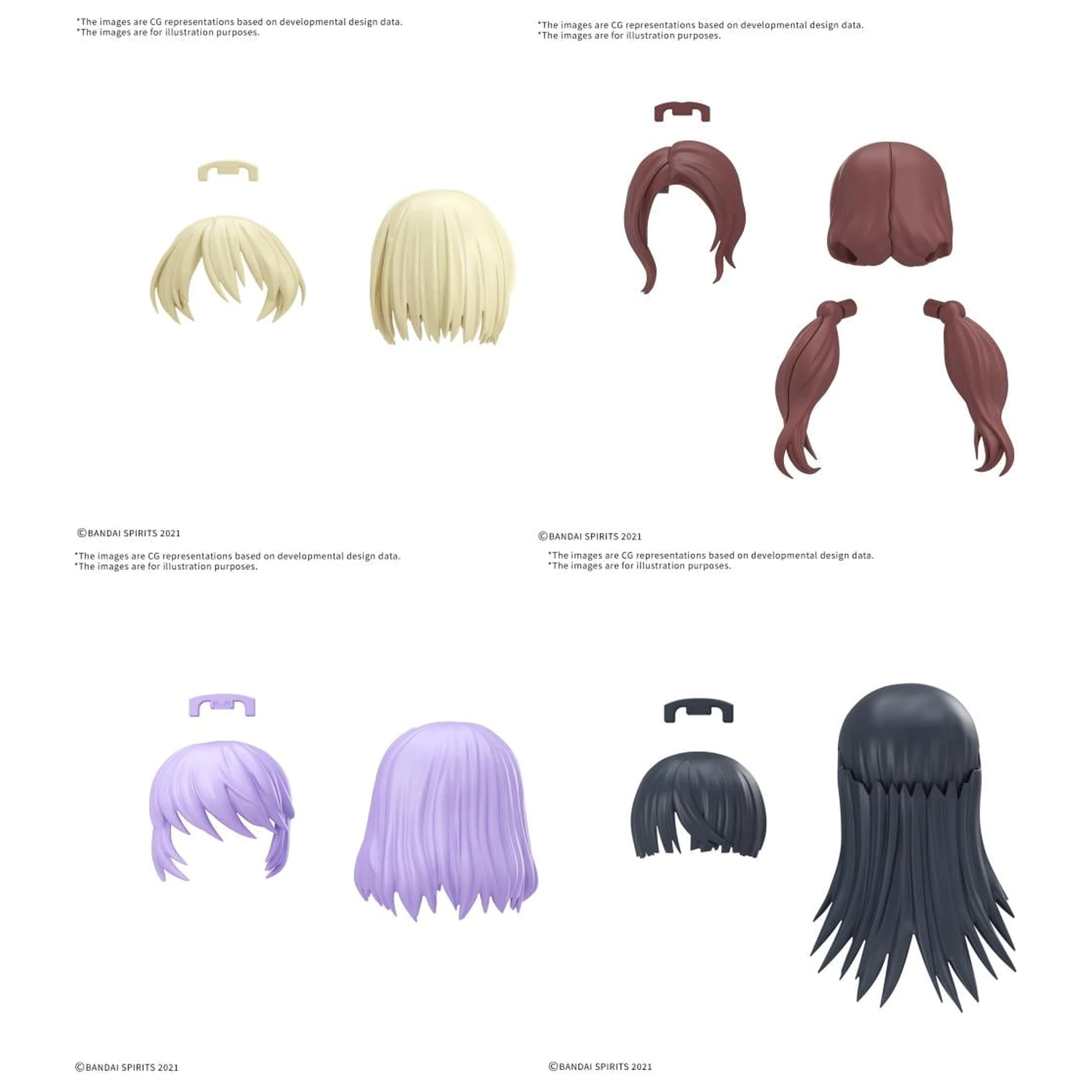30MS Option Hair Style Parts Vol.12 Všetky 4 typy Model Kit produktová fotografia