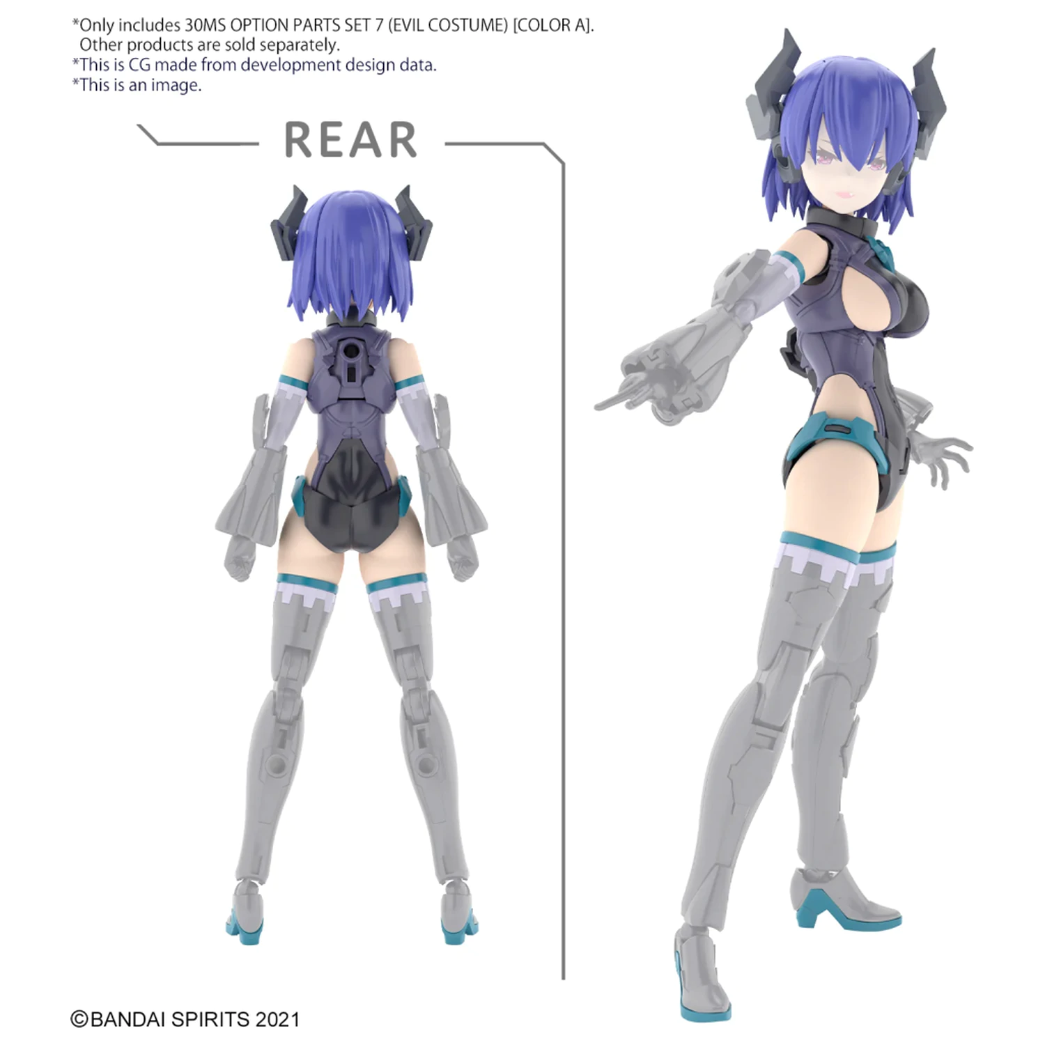 30MS Súprava voliteľných dielov 7 (Evil Costume) „Color A“ Model Kit produktová fotografia