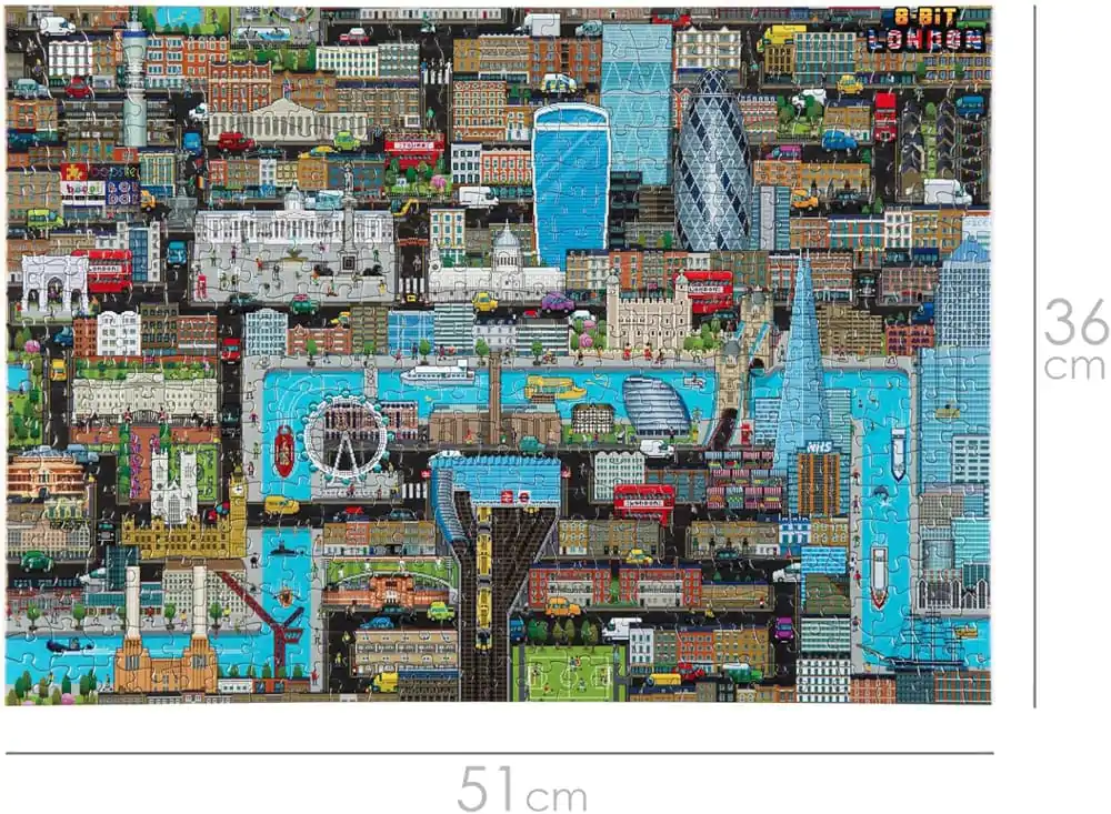 8-Bit Pixel Puzzle London Level 2 500 dielikov produktová fotografia