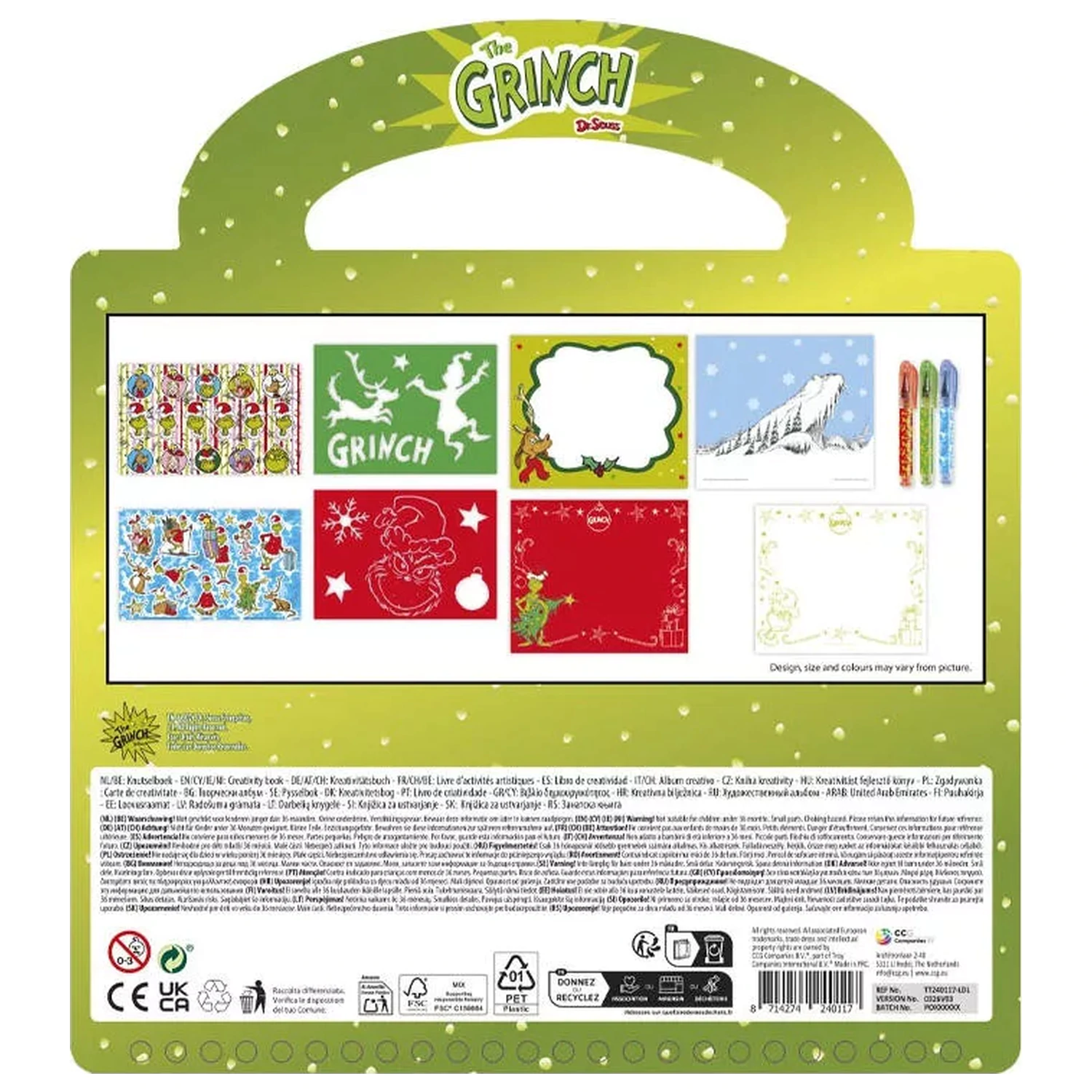 The Grinch Dr. Seuss súprava aktivít produktová fotografia