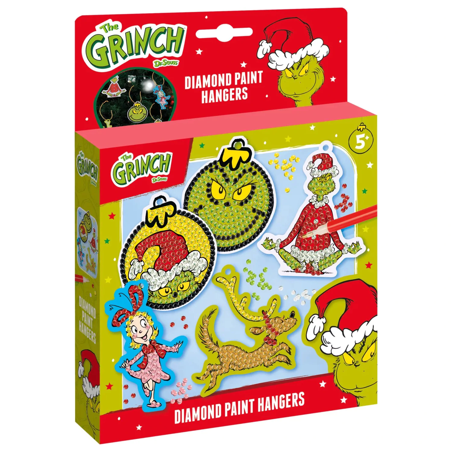The Grinch Dr. Seuss súprava s očami Diamond Eye a vešiakom produktová fotografia