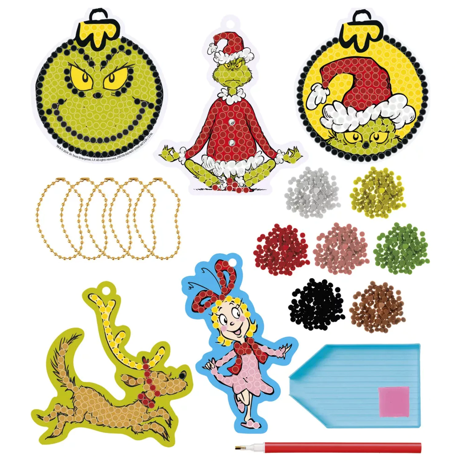 The Grinch Dr. Seuss súprava s očami Diamond Eye a vešiakom produktová fotografia