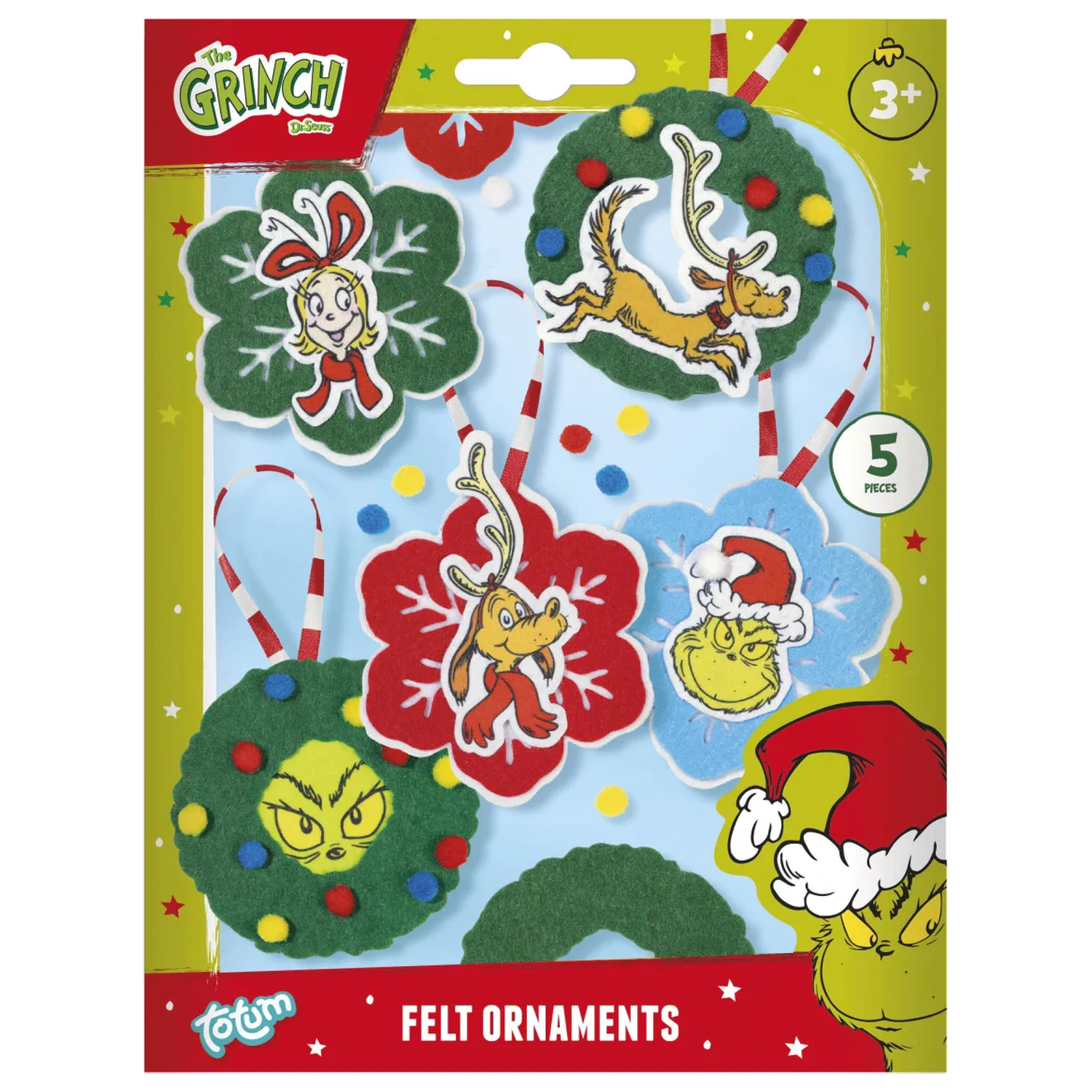 The Grinch Dr. Seuss ozdoby na vianočný stromček, 5-dielna súprava produktová fotografia