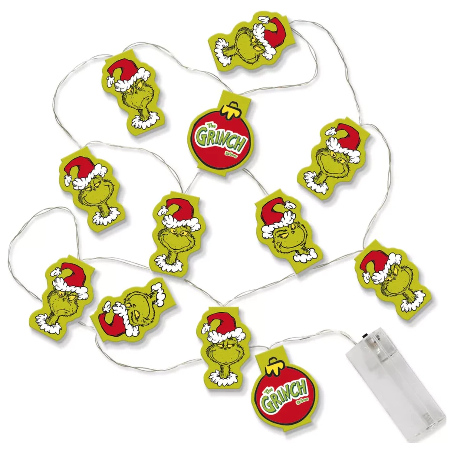 The Grinch Dr Seuss vianočné LED svetelné reťaze produktová fotografia