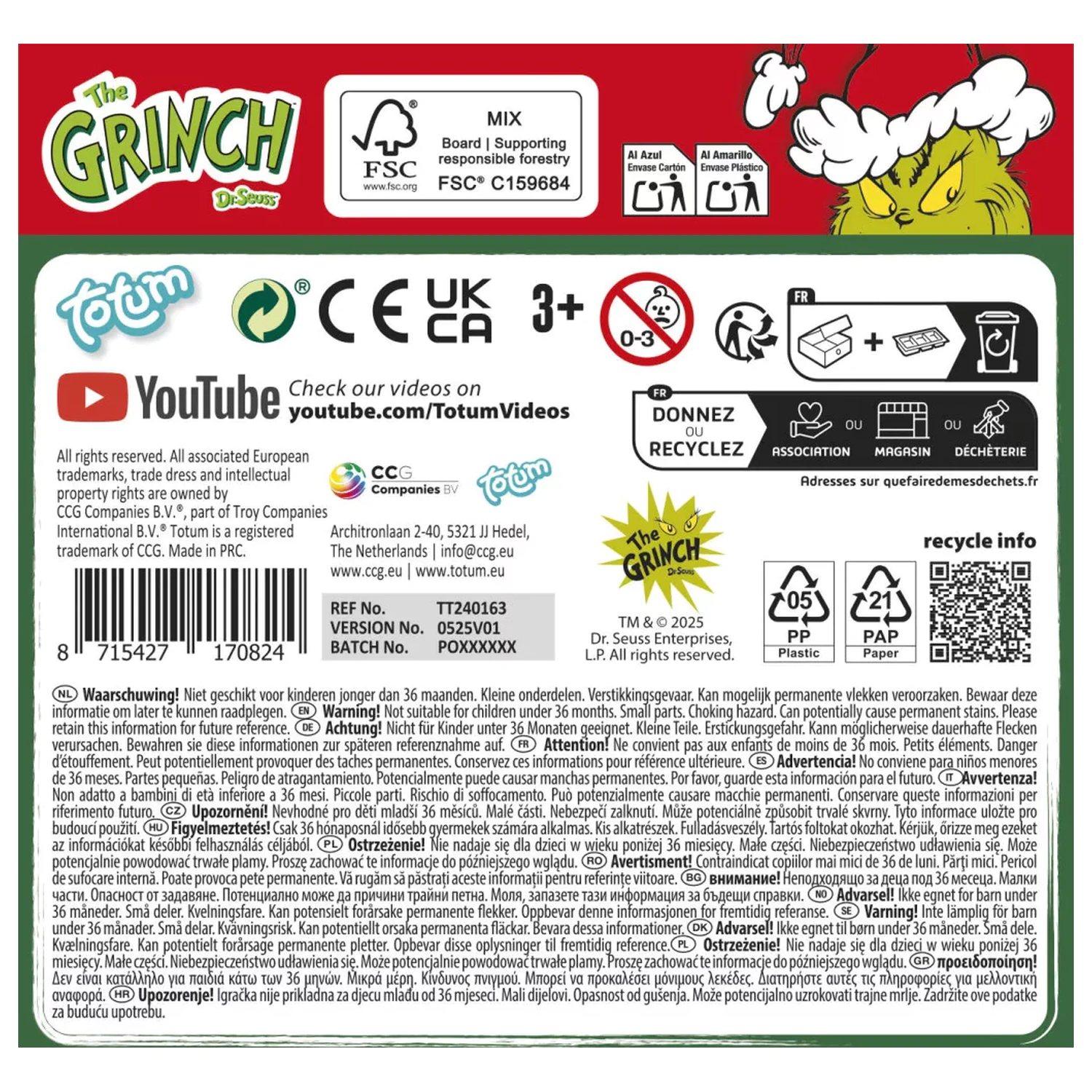 The Grinch Dr. Seuss súprava pečiatok, 12 ks produktová fotografia