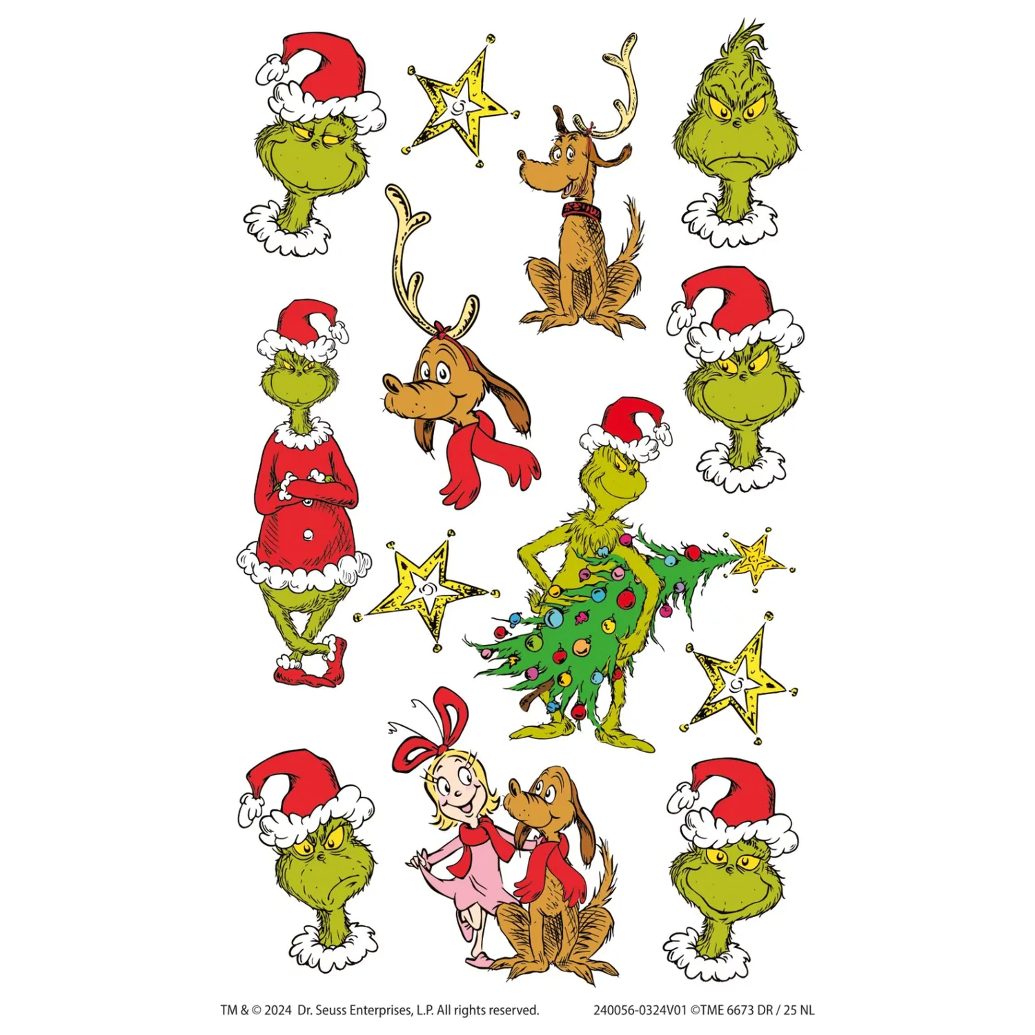 The Grinch Dr Seuss Tetovačky 13 ks produktová fotografia