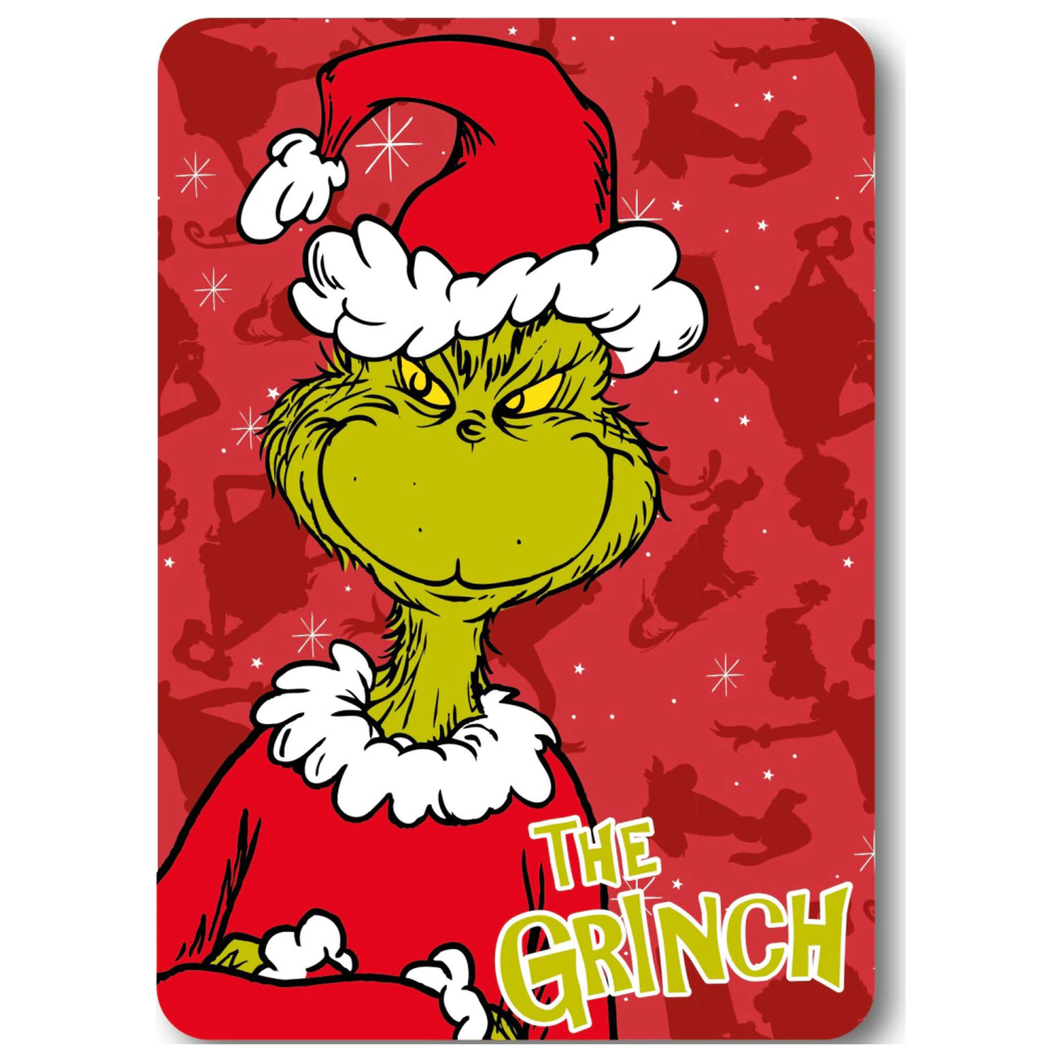 The Grinch červená vianočná flísová deka 100x140cm produktová fotografia