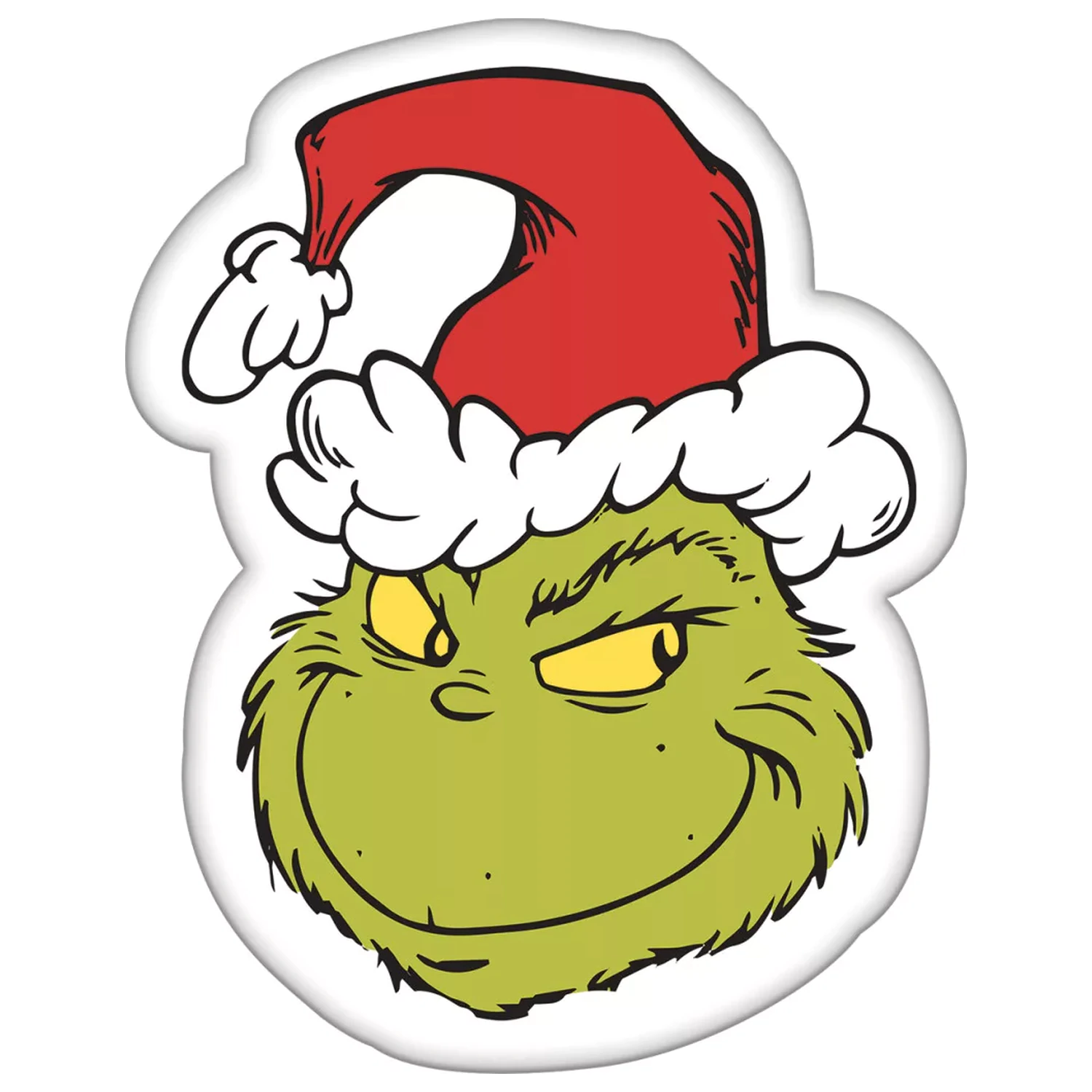 The Grinch Smile Tvarovaný Vankúš, Dekoračný Vankúš 36x29 cm produktová fotografia