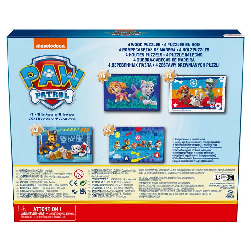 Paw Patrol progresive drevené puzzle 12-16-20-24 kusov termékfotó