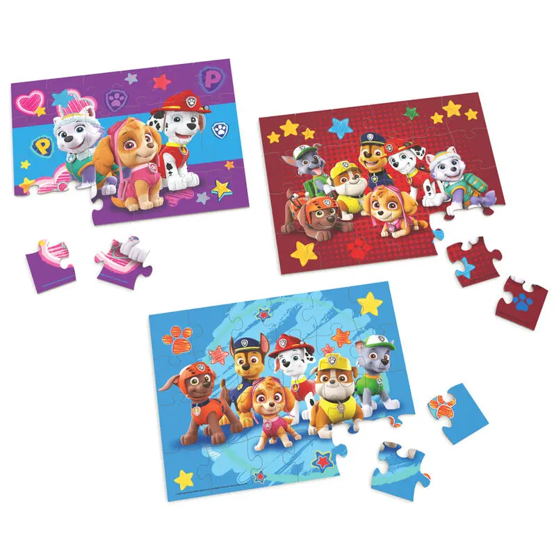 Paw Patrol drevená puzzle 3x24pcs termékfotó