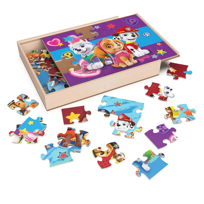 Paw Patrol drevená puzzle 3x24pcs termékfotó