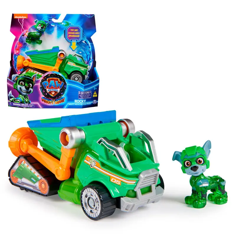 Paw Patrol Mighty Movie Rocky vozidlo produktová fotografia