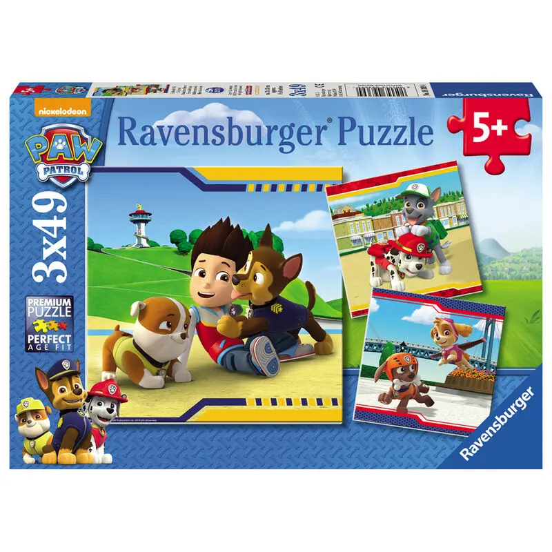 Paw Patrol puzzle 3x49 kusov produktová fotografia