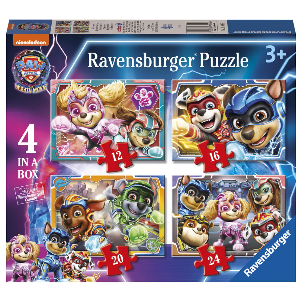 Paw Patrol The mighty movie puzzle 12-16-20-24 dielikov produktová fotografia