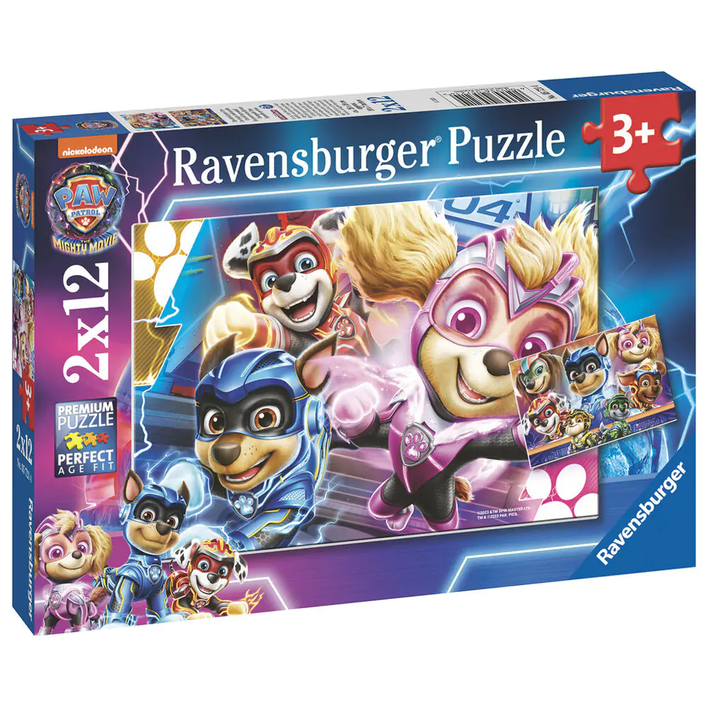 Paw Patrol The mighty movie puzzle 2x12 dielikov produktová fotografia