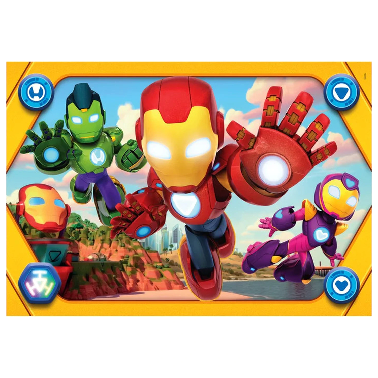 Iron Man and His Super Team Hero Squad 104-dielne maxi puzzle produktová fotografia