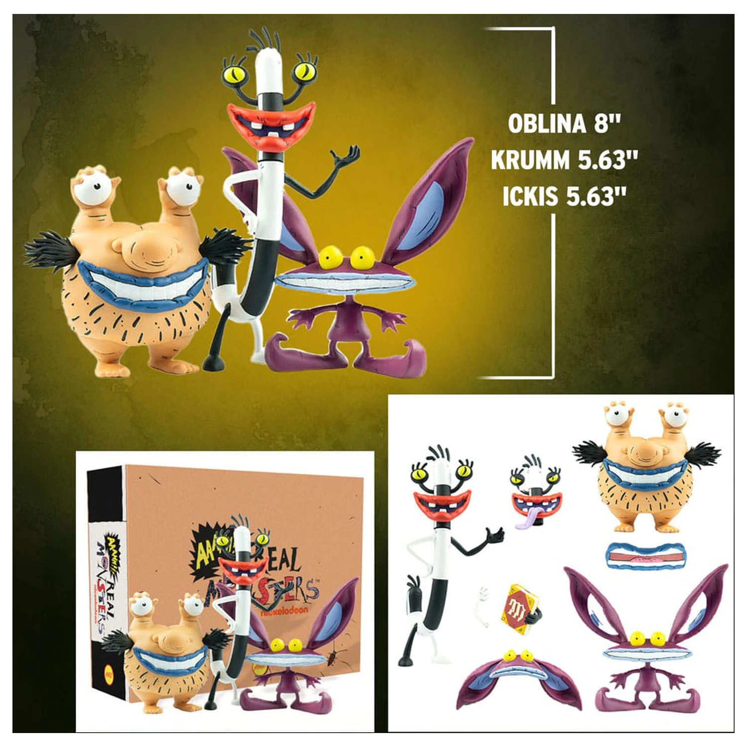 Aaahh!!! Real Monsters PVC figúrka balenie 3 ks Ickis, Oblina & Krumm produktová fotografia