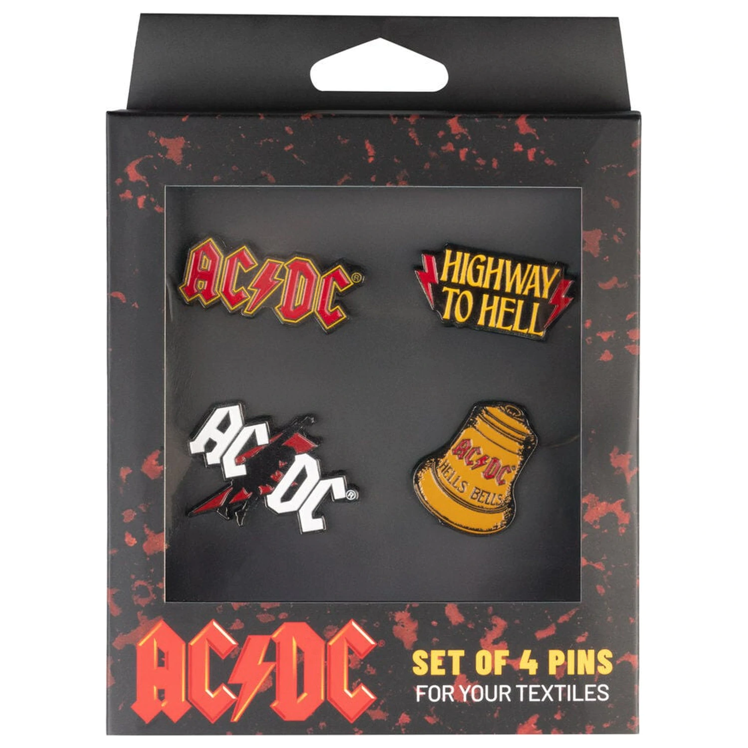 AC/DC sada 4 odznakov produktová fotografia