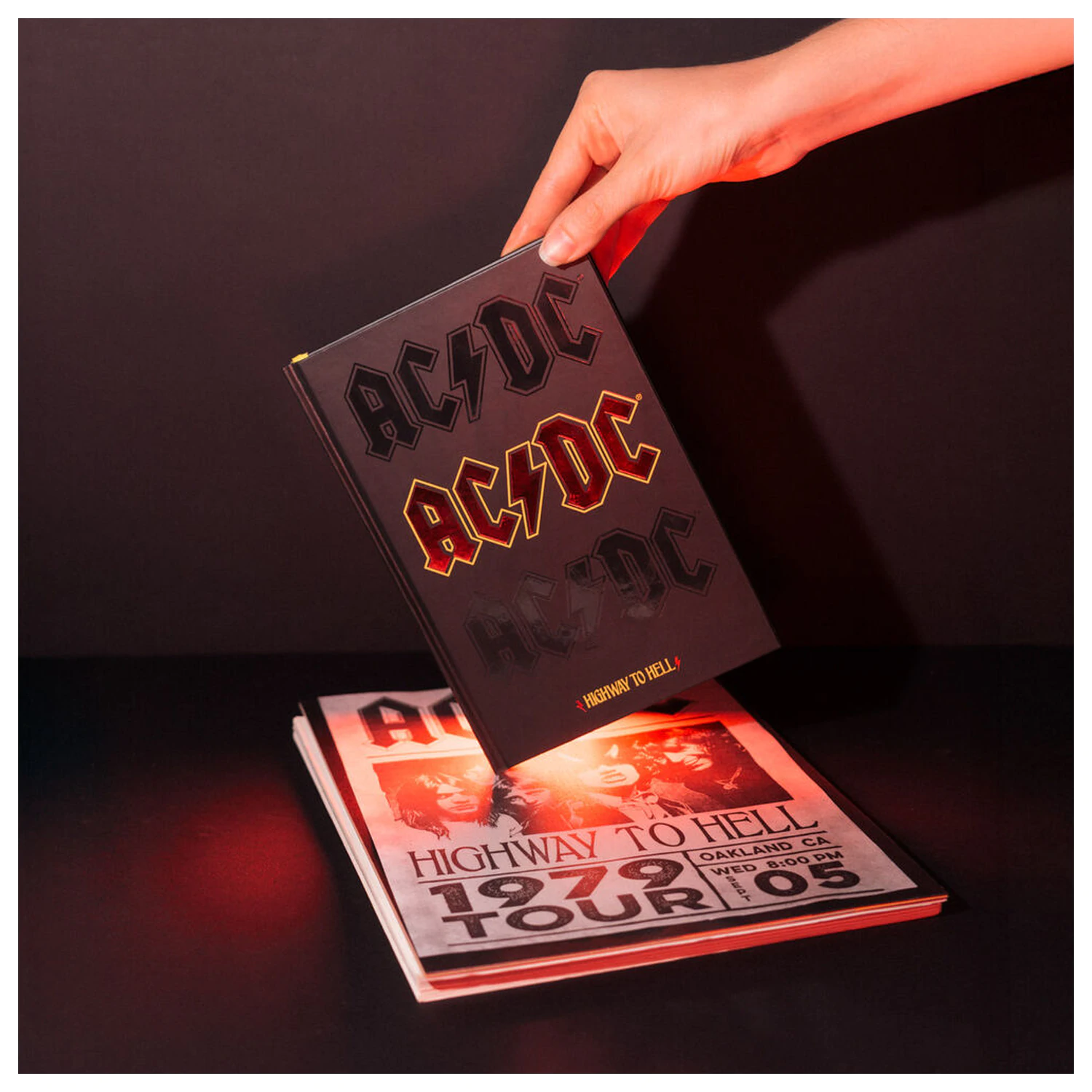 AC/DC Premium A5 zápisník produktová fotografia
