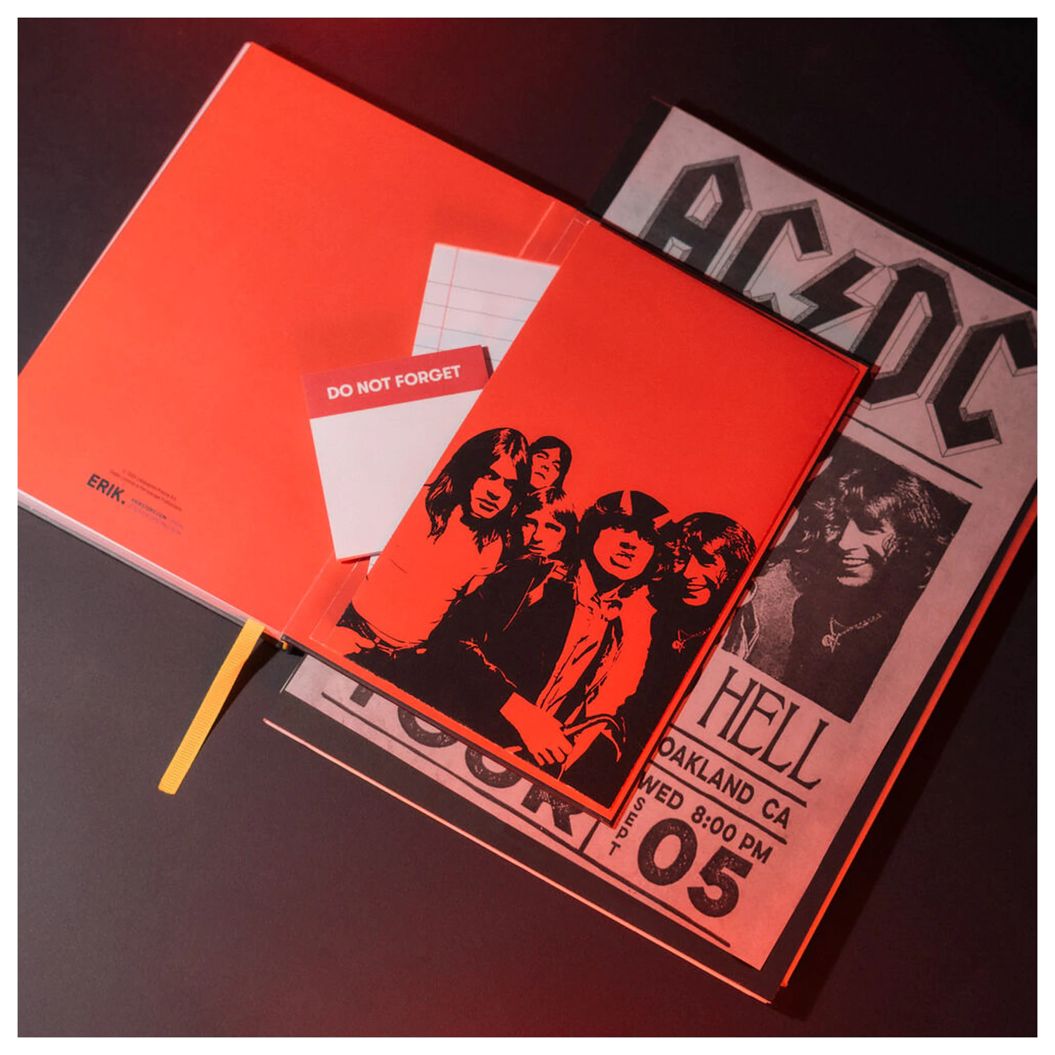 AC/DC Premium A5 zápisník produktová fotografia
