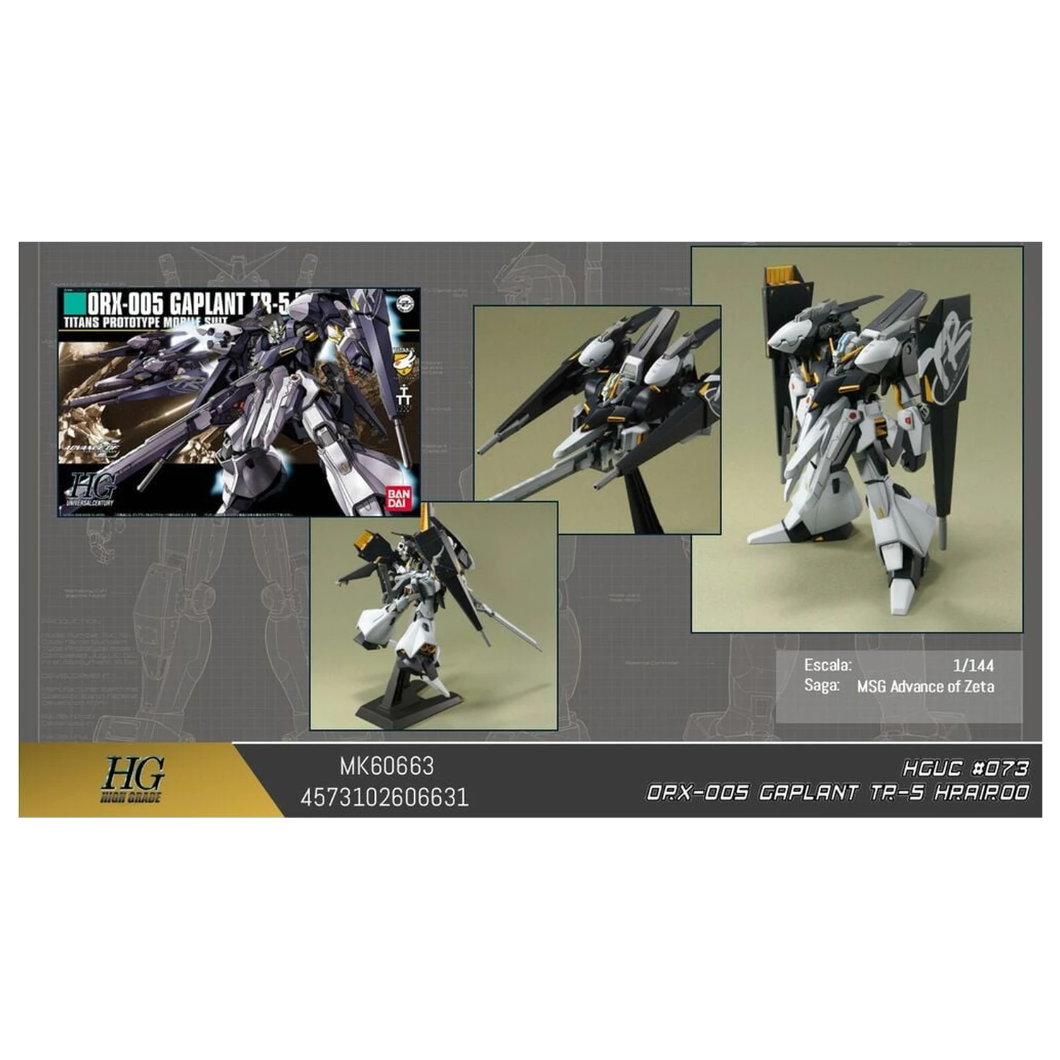 Advance of Zeta The Flag of Titans ORX-005 Gaplant TR-5 Hrairoo model súprava HGUC 1/144 produktová fotografia